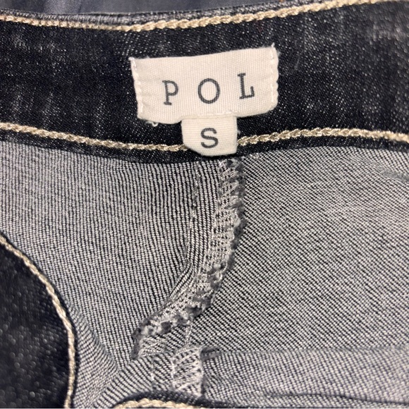 POL Boho Ruffle Peasant Top + Distressed Flare Jeans Outfit Small - Picture 5 of 13